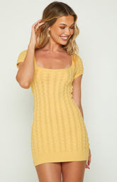 Cable Yellow Mini Dress